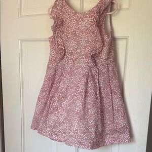 Jacadi Pink, white, blue ruffled dresss